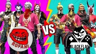 😱Roofani gaming vs  awara gaming (black flag  army) 4 v 4 custum match 8.5 million vs 3.2 million😈☠️