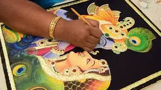 The best Krishna and Radha Tanjore painting on youtube