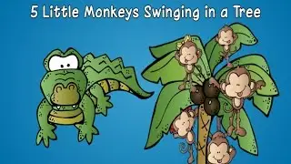 5 Little Monkeys Swinging In A Tree | 5 Little Monkeys | Finger Plays | Jack Hartmann