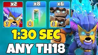 Th18 Super Yeti + Meteor Golem + RC Charge Attack Strategy | Th18 Attack Strategies (Clash of Clans)