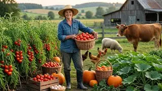 Peaceful Country Life &ndash; Growing and Harvesting Tomatoes & Pumpkins by Hand
