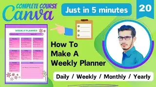 How to design Planner in canva | Canva Complete Course (Part - 20) | PK Tutorials