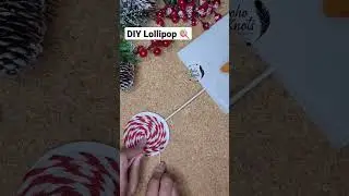 Detailed tutorial on my Youtube channel 🍭 #lollipop #ornament #christmas #candy #xmas #diy #handmade