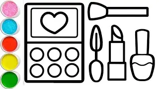 Makeup tools drawing for kids| painting and colouring for kids #drawing #colors