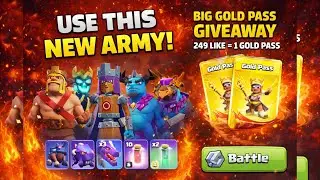 LIVE COC Gold Pass Giveaway!🎁 Jaldi Aao! New Army & Base Visit Clashofclans #livecoc @uday022 #live