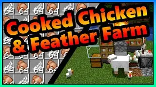 Minecraft Feather + Cooked Chicken Farm 1.20 - 1.21+ | Simple Guide