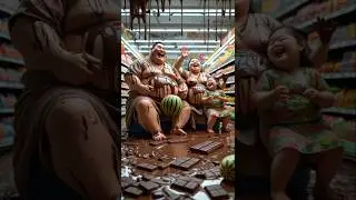 😍 Evolution of Baby : LOL Sumo Family Covered in Choco 🥰 Evolve Journey ✅️ #cute #cat #love #shorts