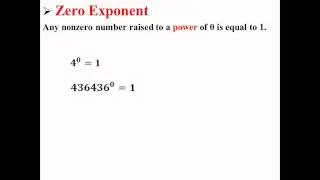 Zero Exponent