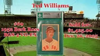 1952 Vintage Random Recent Graded Baseball Cards Mickey Mantle Ted Williams Jackie Robinson