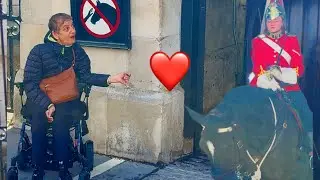 Heartwarming Moment❤️ Female Guard Breaks Protocol to Help Disabled Visitor at Horse Guards!