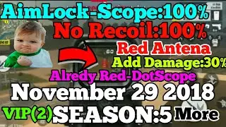 ROS,VIP(2)Nov29(AFTER UPDATE)AimLock-Scope:100%/No Recoil:100%/Remove Skin's/Red Antena(MORE)GG,Xray