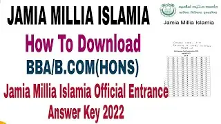 Jamia bba entrance answer key 2022 | jamia bba/bcom(hons) solved entrance paper 2022