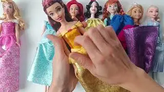 Disney Princess Doll Makeover ~ DIY Miniature Ideas for Barbie   Wig, Dress, Faceup, and More! DIY 
