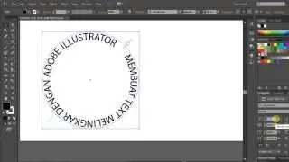 #adobeillustrator #belajardesign #teksmelingkar Belajar Adobe Illustrator  Membuat Teks Melingkar