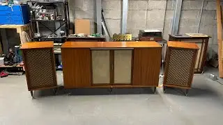 Fully restored custom console record player with knight 924 amp and 245 tuner