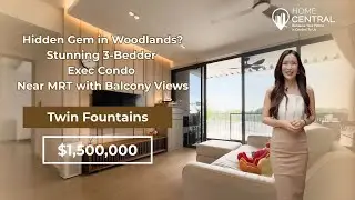 Twin Fountains: Hidden Gem in Woodlands? Stunning 3-Bedder Exec Condo  with Unblocked Balcony Views
