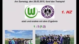 Fu&szlig;ball - Testspiel U14:  VfL Wolfsburg vs. Tennis Borussia Berlin 1.HZ / am 28.02.2015 / 1:5 (1:2)