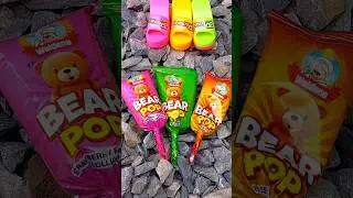 some lots Colourful 🎊bear lollipops unboxing #shorts#lolipop#candylollipop
