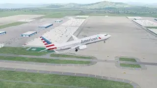 Flourishing Takeoff: American Airlines Boeing 737 at Incheon International Airport, South Korea #fly