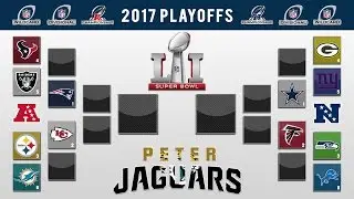 PETERJAGUARS' 2017 NFL PLAYOFF PREDICTIONS! FULL BRACKET + Super Bowl 51 Winner and All Games