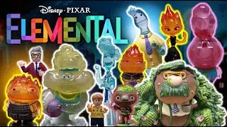 Disney Pixar ELEMENTAL - Set de 9 Figuras de Colección 