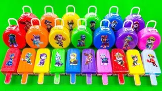 Paw Patrol Slime Mystery! Clay Figures of Ryder, Skye, Marshall Hidden in Suitcase & Ice cream!
