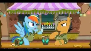 Quibble Pants and Rainbow Dash fighting