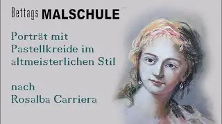 Pastellmalerei - Porträt mit Pastellkreide im altmeisterlichen Stil nach Rosalba Carriera