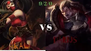 Akali vs Darius en mid version 9.14