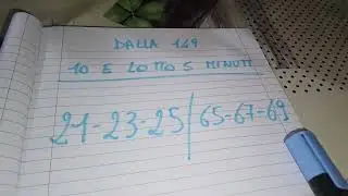 NUOVA PREVISIONE AL 10 E LOTTO 5 MINUTI🥰👋😉