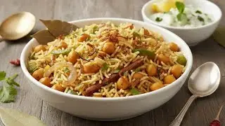 Chickpea Pulao with just 2 Ingredients | Kids School Lunch