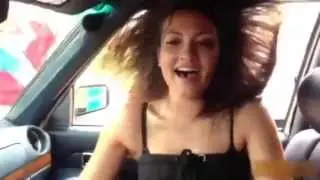 Girl REALLY loves BASS - dancing hair - great facial expression