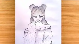 How to draw girl beautiful | nice girl drawing essay | girl drawing essay for beginners |