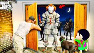 Franklin And Shinchan Found Scary Clown In Los Santos || Gta 5 !