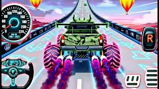 Mega Ramp Monster Car Racing 3D - Extreme Car Stunts -Android Gamepla #MegaRamp #3DGames #CarRacing