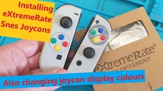 Install guide for eXtremeRate Snes Joycon shells | Also how to change connecting colours