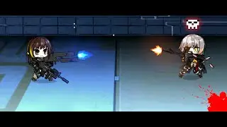 smol M4A1 vs. M16A1 Elevator Boss Fight | Girls' Frontline | Polarized Light | HD