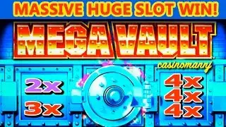 **MASSIVE WIN** - MEGA VAULT SLOT - 2X-3X-4X-4X-4X - MEGA SLOT WIN - Slot Machine Bonus