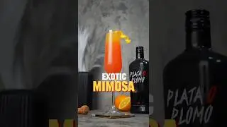 MIMOSA COCKTAIL with exotic flavour🌴 #shorts #cocktail #drink #recipe #wine #exotic #orange #short