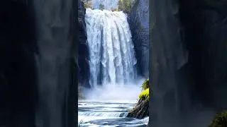 Infinite Flow | Cascading Waters with Serene Background Music  #relax #waterfallsounds #sleepmusic