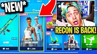 STREAMERS BUY RECON EXPERT *BACK* in ITEM SHOP! NEW EDIT STYLE! (RAREST SKIN in FORTNITE RETURNS!)