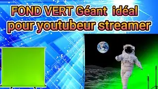 TEST D'un fond vert XL  rétractable et facilement rangeable (changer de fond , VR réalité augmentée)
