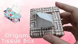#15 Origami miniature Tissue box | mini tissue box | paper box #shortvideo #tiktok