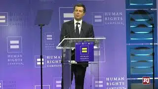 Pete Buttigieg speaks at HRC Gala