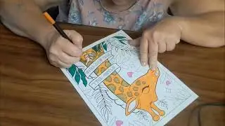 Giraffe - Beauty of the Jungle Coloring Page 