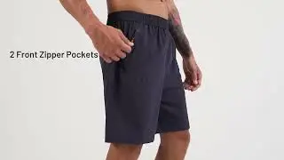 MIER Men&rsquo;s SprintDry&trade; Quick-Dry Performance Shorts with Zip Pockets &ndash; 7&rdquo; Lightweight Activewear