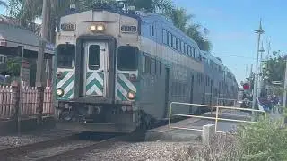 Railfanning at Carlsbad village ft: double headed surfliners and 8 car sets