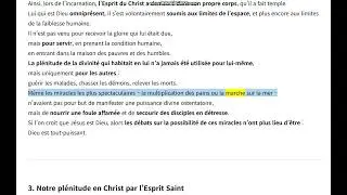 La plénitude de la divinité en Christ et notre plénitude en Lui