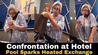 SHOCKING Hotel Confrontation! 😱 Guest Fights Back After Staff Calls Police! 🚨📸 #karen #crazykaren