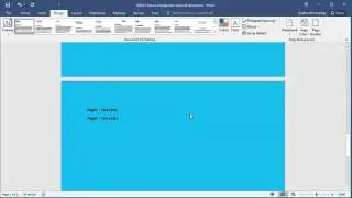 How to Change Back ground color of a document in Word 2016